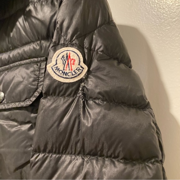 Moncler Douret Short Down Jacket Black Goose Down Puffer Authentic Hooded - Picture 15 of 15